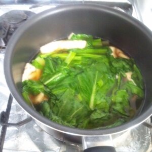 小松菜とうすあげのさっと煮